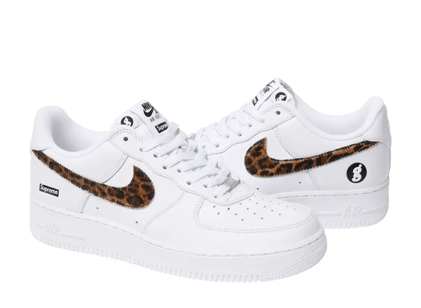 GOODENOUGH × Supreme × Nike Air Force 1 Low White Leopard GOODENOUGH × Supreme × Nike Air Force 1 Low White Leopard