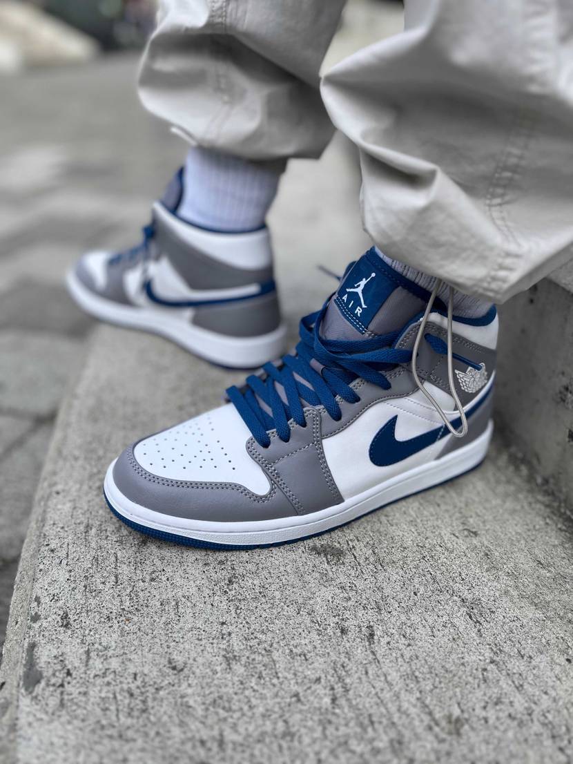 Nike Air Jordan 1 Mid True Blue ナイキ エアジョーダン1 ミッド トゥルーブルー - VICTORIA SNKRS