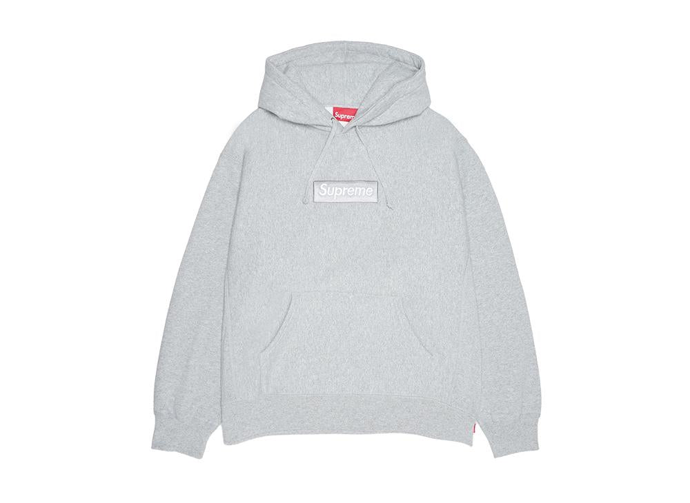 Supreme Box Logo Hooded Sweatshirt Heather Grey シュプリーム ボックス ロゴ フーディー スウェットシャツ ヘザー グレー - VICTORIA SNKRS