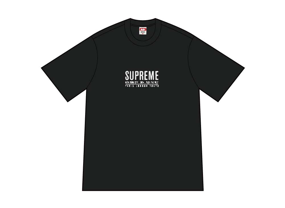 Supreme Paris Tee Black シュプリーム パリ Tシャツ ブラック - VICTORIA SNKRS
