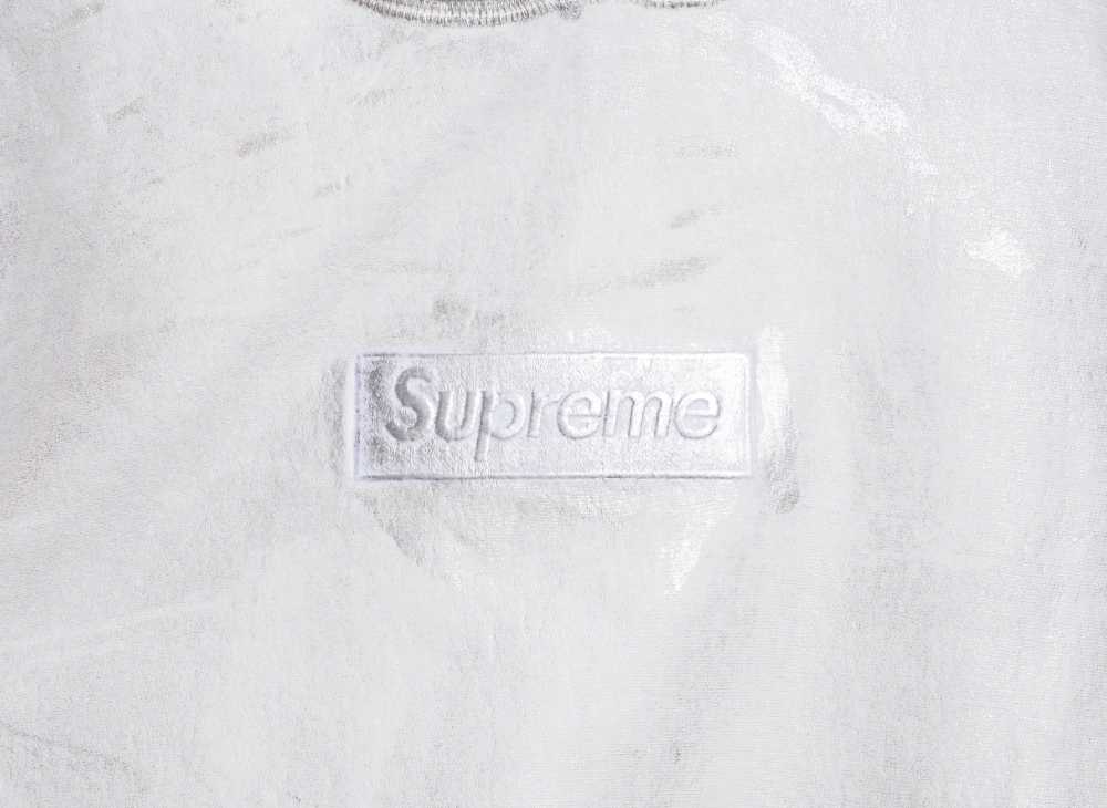 Supreme x MM6 Maison Margiela Foil Box Logo Hooded Sweatshirt White シュプリーム x MM6 メゾン マルジェラ (メゾンマルジェラ) フォイル ボックス ロゴ フーデッド スウェットシャツ ホワイト - VICTORIA SNKRS