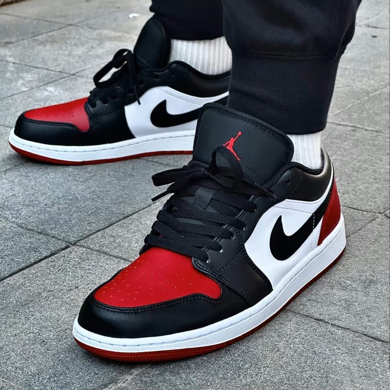ナイキ エアジョーダン1 ロー ブレッドトゥ Nike Air Jordan 1 Low Bred Toe - VICTORIA SNKRS