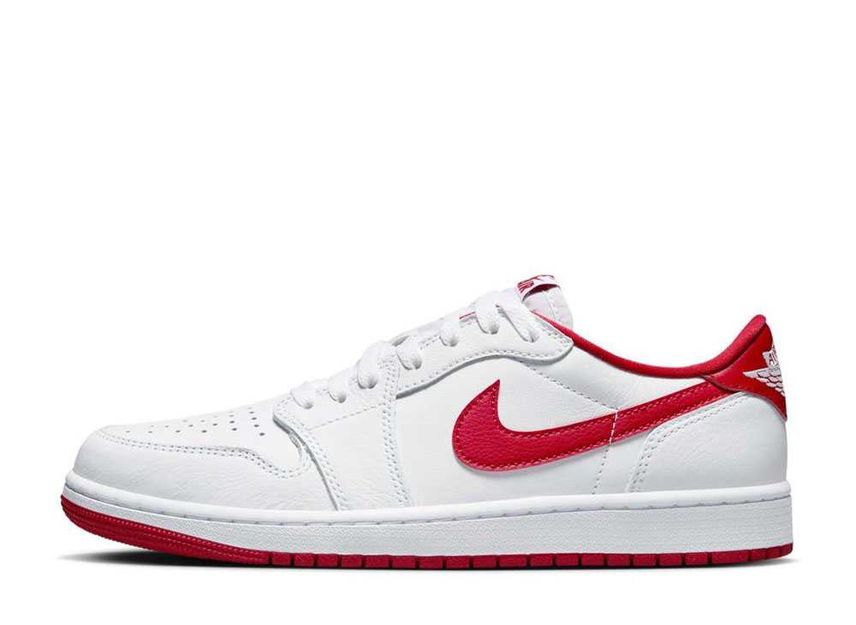 ナイキ エアジョーダン1 レトロ ロー OG ホワイト アンド ユニバーシティレッド Nike Air Jordan 1 Retro Low OG  White and University Red