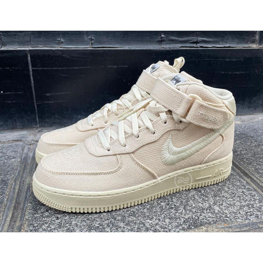 ステューシー×ナイキ エアフォース1 ミッド フォッシル ストーン Stussy×Nike Air Force 1 Mid Fossil Stone - VICTORIA SNKRS