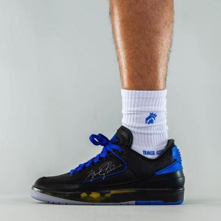 オフホワイト×ナイキ エアジョーダン2 ブラック アンド バーシティロイヤル Off-White×Nike Air Jordan 2 Low Black and Varsity Roya - VICTORIA SNKRS