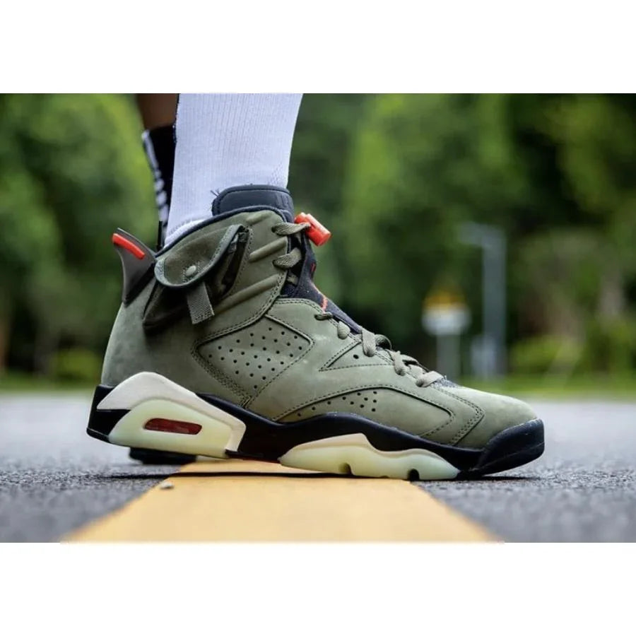 トラヴィス スコット ナイキ エアジョーダン6 TRAVIS SCOTT NIKE AIR JORDAN 6 OLIVE - 鑑定済レアスニーカー通販 Victoria SNKRS
