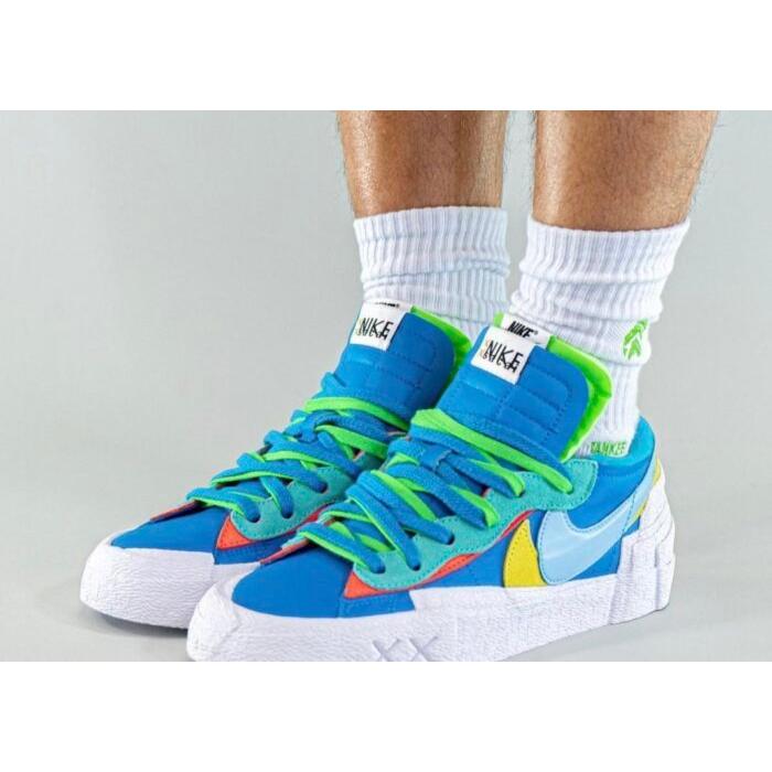 カウズ×サカイ×ナイキ ブレーザー ロー ネプチューンブルー KAWS×sacai×Nike Blazer Low Neptune Blue - VICTORIA SNKRS
