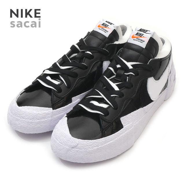 サカイ×ナイキ ブレーザー ロー ブラック パテント レザー sacai×Nike Blazer Low Black Patent Leather - VICTORIA SNKRS