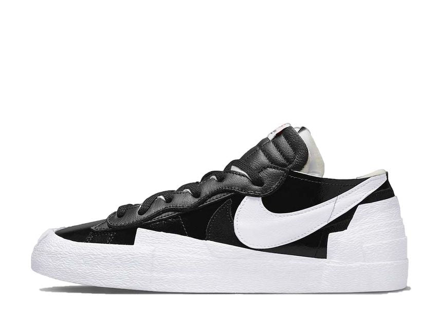 サカイ×ナイキ ブレーザー ロー ブラック パテント レザー sacai×Nike Blazer Low Black Patent Leather - VICTORIA SNKRS