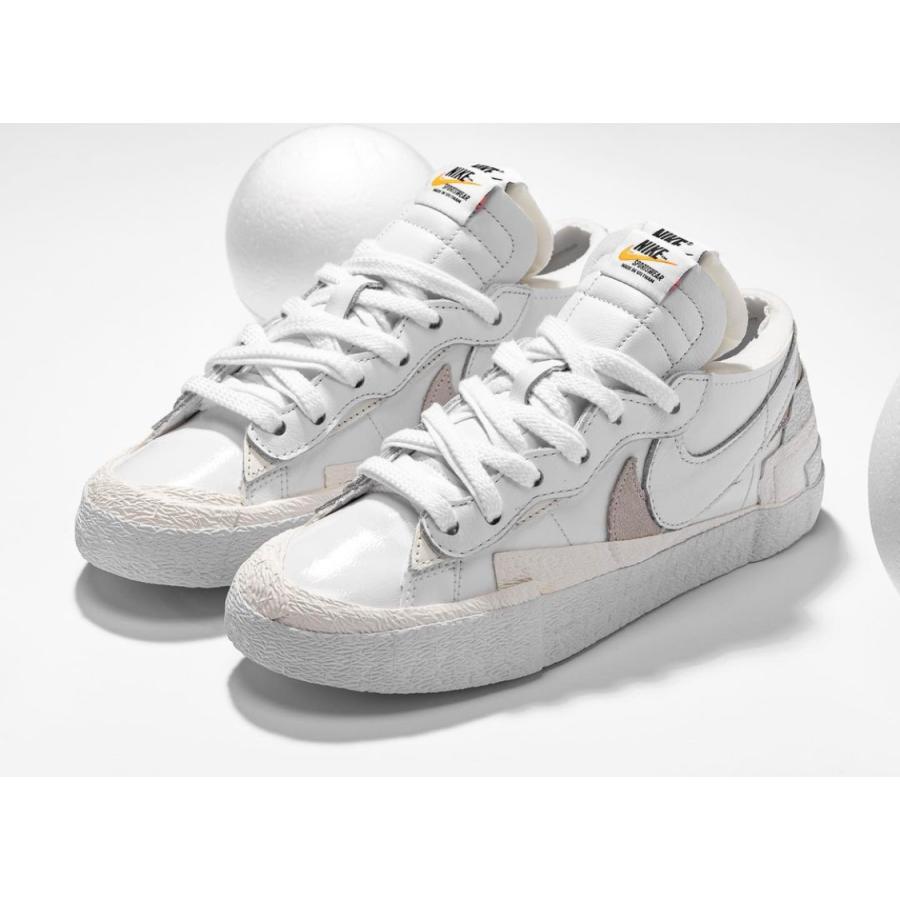 サカイ×ナイキ ブレーザー ロー ホワイト パテント レザー sacai×Nike Blazer Low White Patent Leather - VICTORIA SNKRS