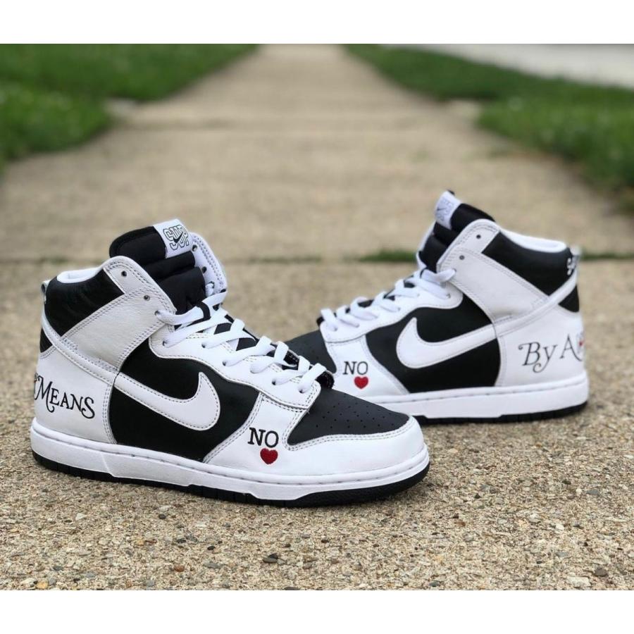 シュプリーム×ナイキ SB ダンク ハイ バイ エニー ミーンズ ホワイト ブラック Supreme×Nike SB Dunk High By Any Means White Black - VICTORIA SNKRS
