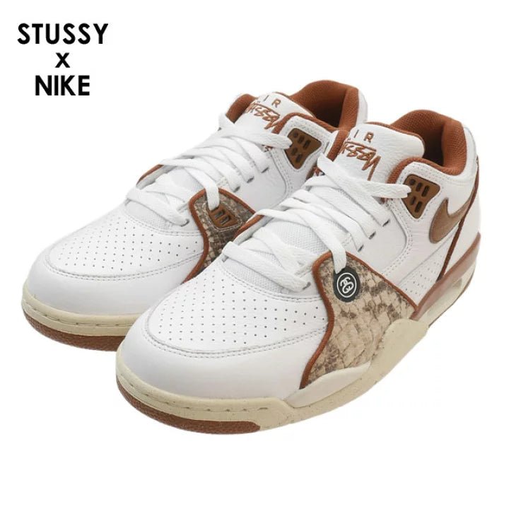 Stussy × Nike Air Flight 89 Low SP White and Pecan ステューシー × ナイキ エアフライト89 ロー SP ホワイト アンド ピーカン - VICTORIA SNKRS