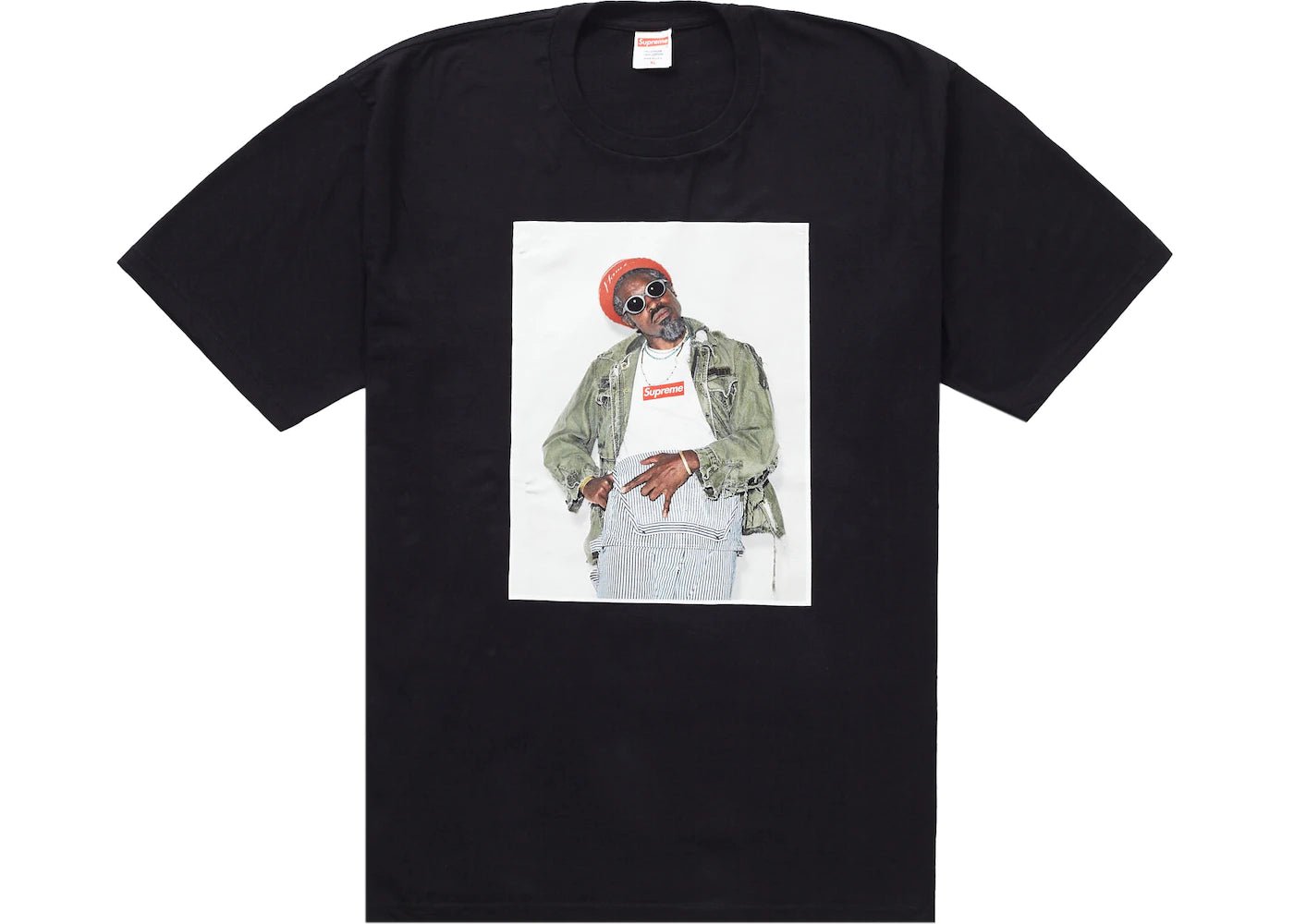 Supreme Andre 3000 Tee Black シュプリーム アンドレ 3000 Tシャツ ブラック - VICTORIA SNKRS