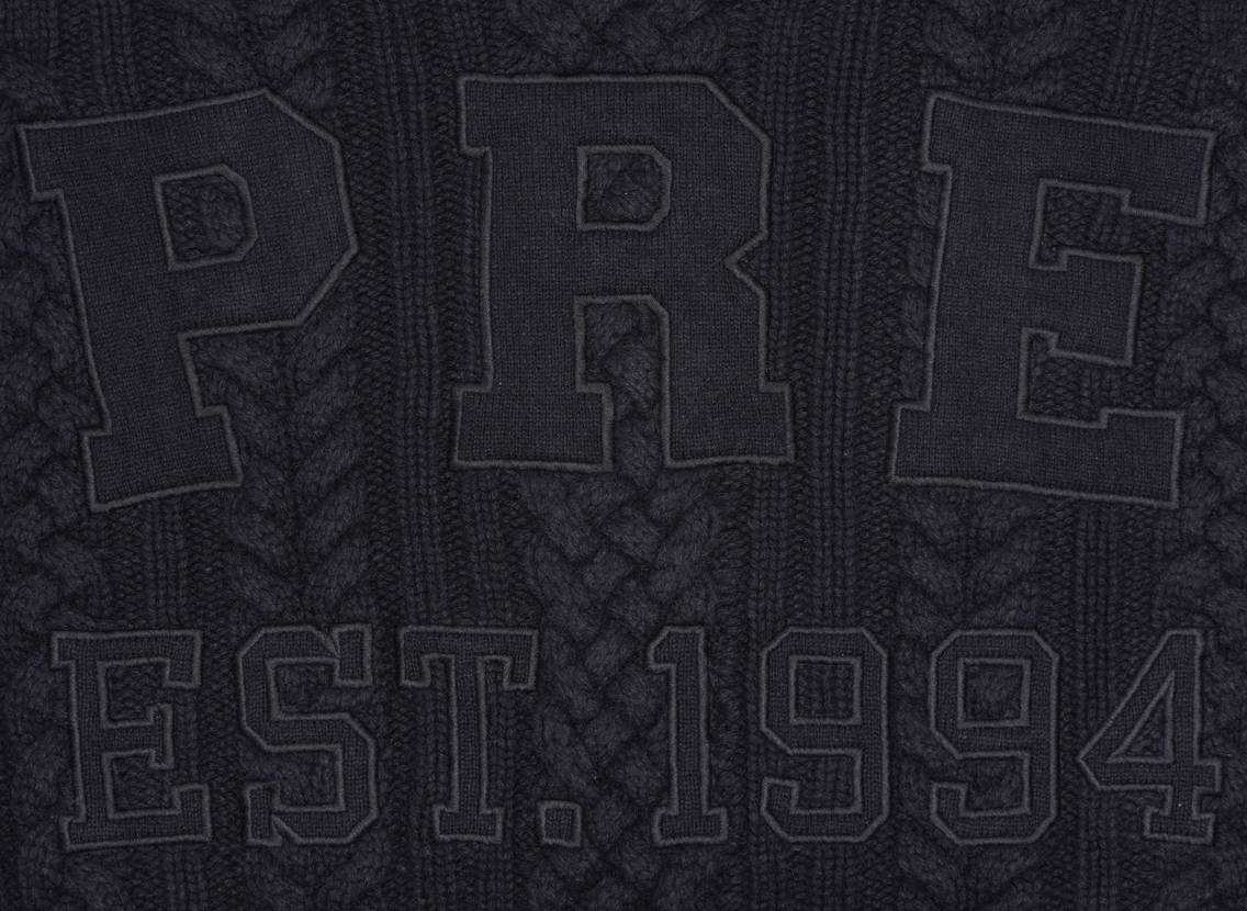 Supreme Applique Cable Knit Sweater Black シュプリーム アップリケ ケーブル ニット セーター ブラック - VICTORIA SNKRS