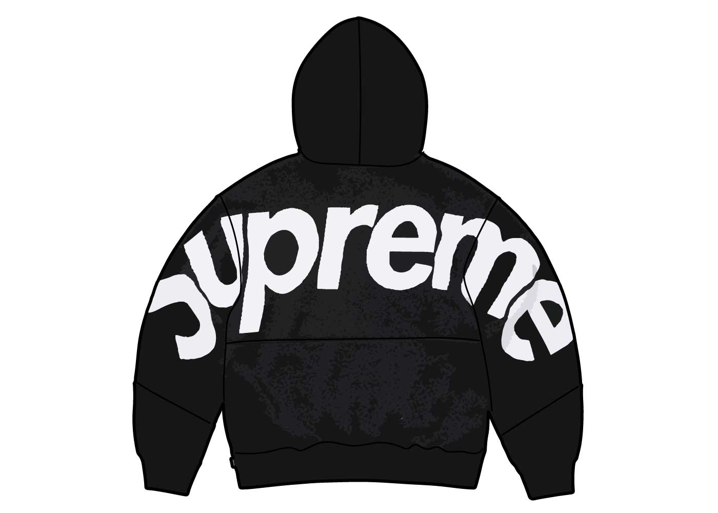 Supreme Big Logo Jacquard Hooded Sweatshirt Black シュプリーム 
