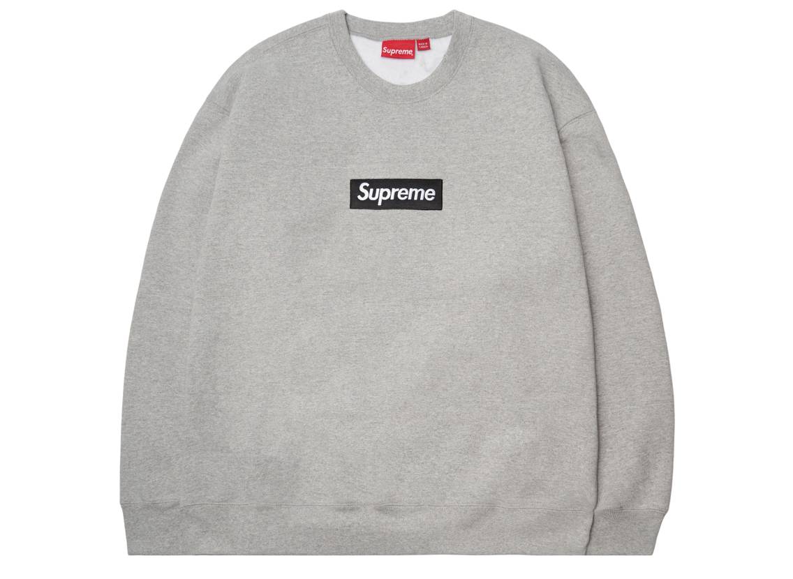 Supreme Box Logo Crewneck Heather Grey シュプリーム ボックス ロゴ クルーネック ヘザー グレー - VICTORIA SNKRS