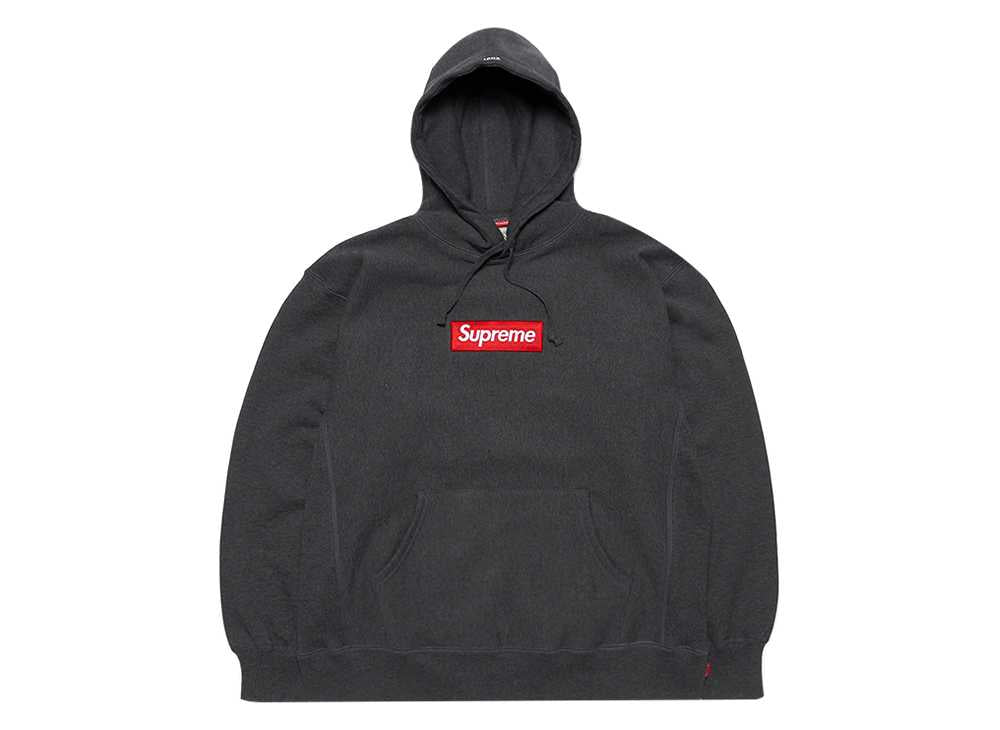 Supreme Box Logo Hooded Sweatshirt Charcoal シュプリーム ボックス ロゴ フーディー スウェットシャツ チャコール - VICTORIA SNKRS