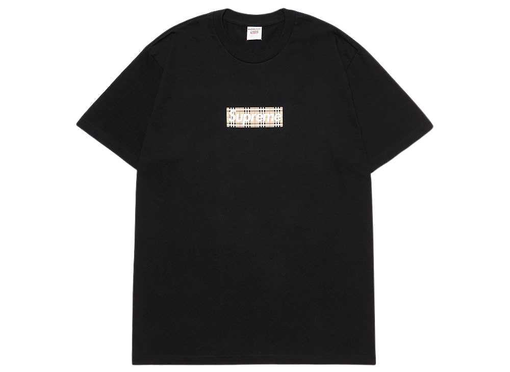 Supreme Burberry Box Logo Tee Black シュプリーム バーバリー