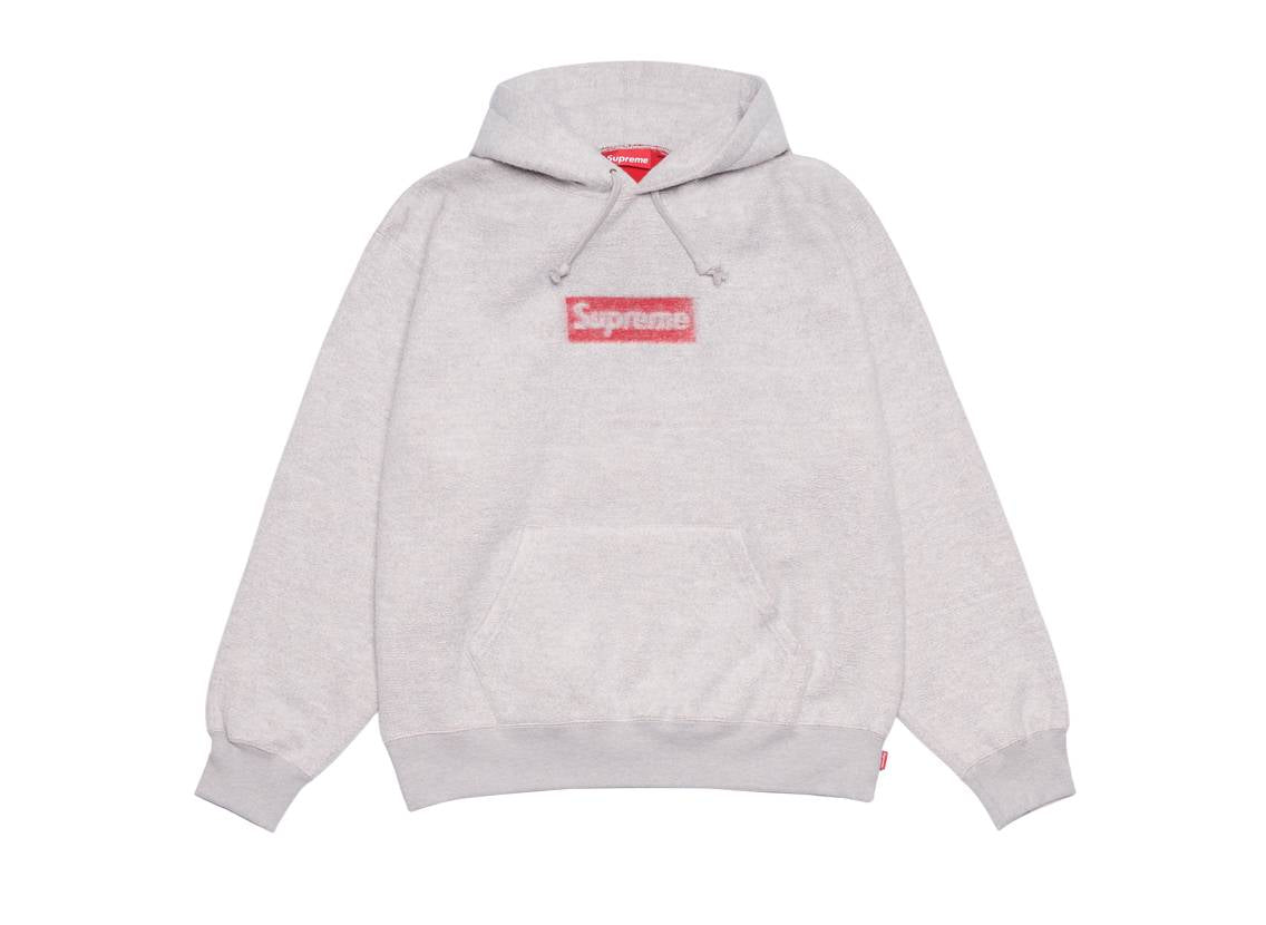 supreme Inside Out Box Logo Hooded グレー