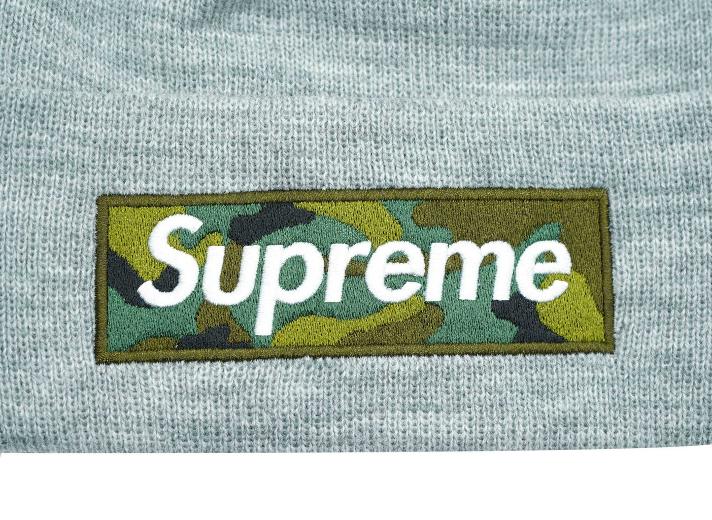 Supreme New Era Box Logo Beanie Heather Grey シュプリーム ニューエラ ボックス ロゴ ビーニー ヘザー グレー - VICTORIA SNKRS
