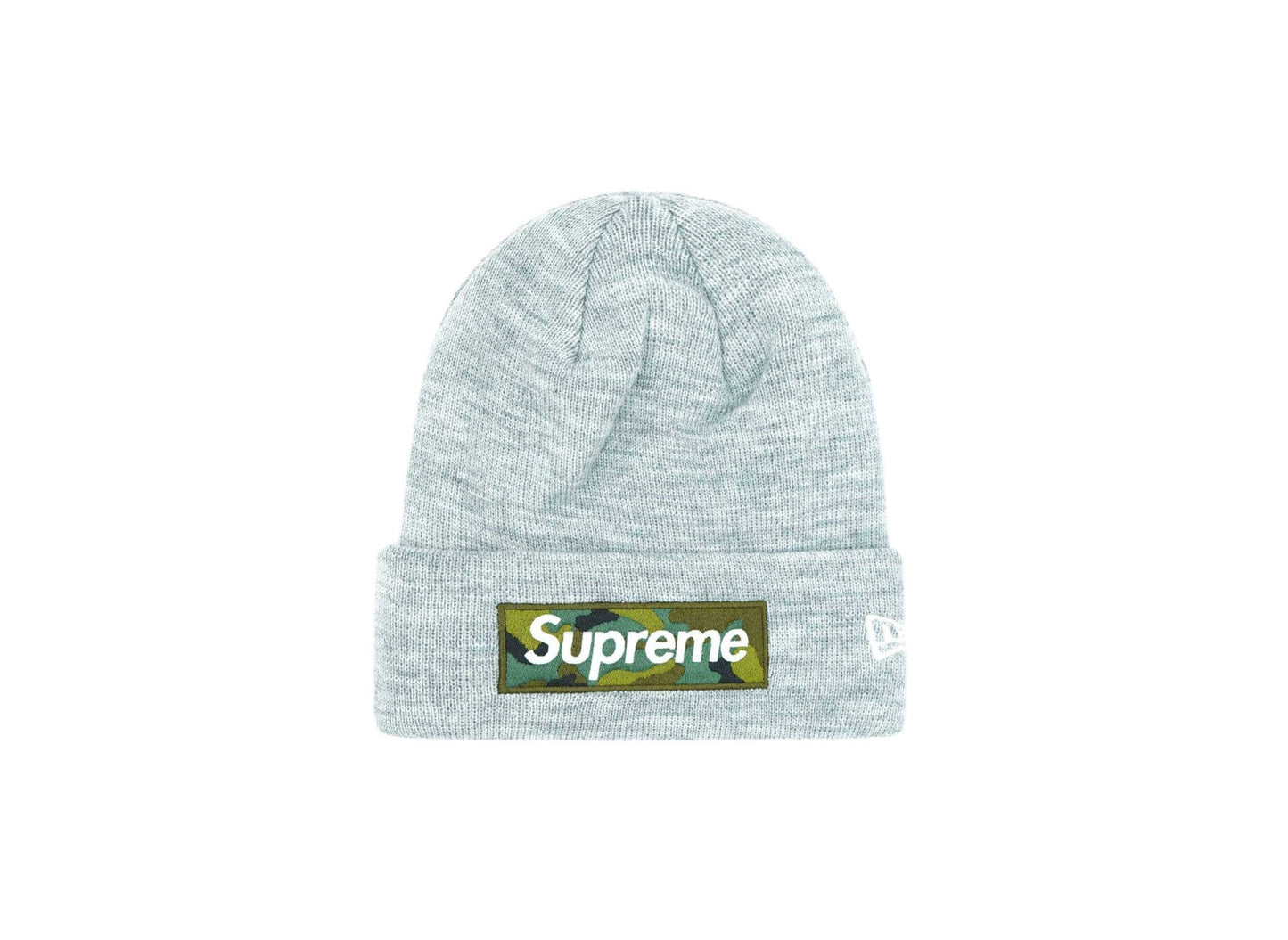 Supreme New Era Box Logo Beanie Heather Grey シュプリーム ニューエラ ボックス ロゴ ビーニー ヘザー グレー - VICTORIA SNKRS