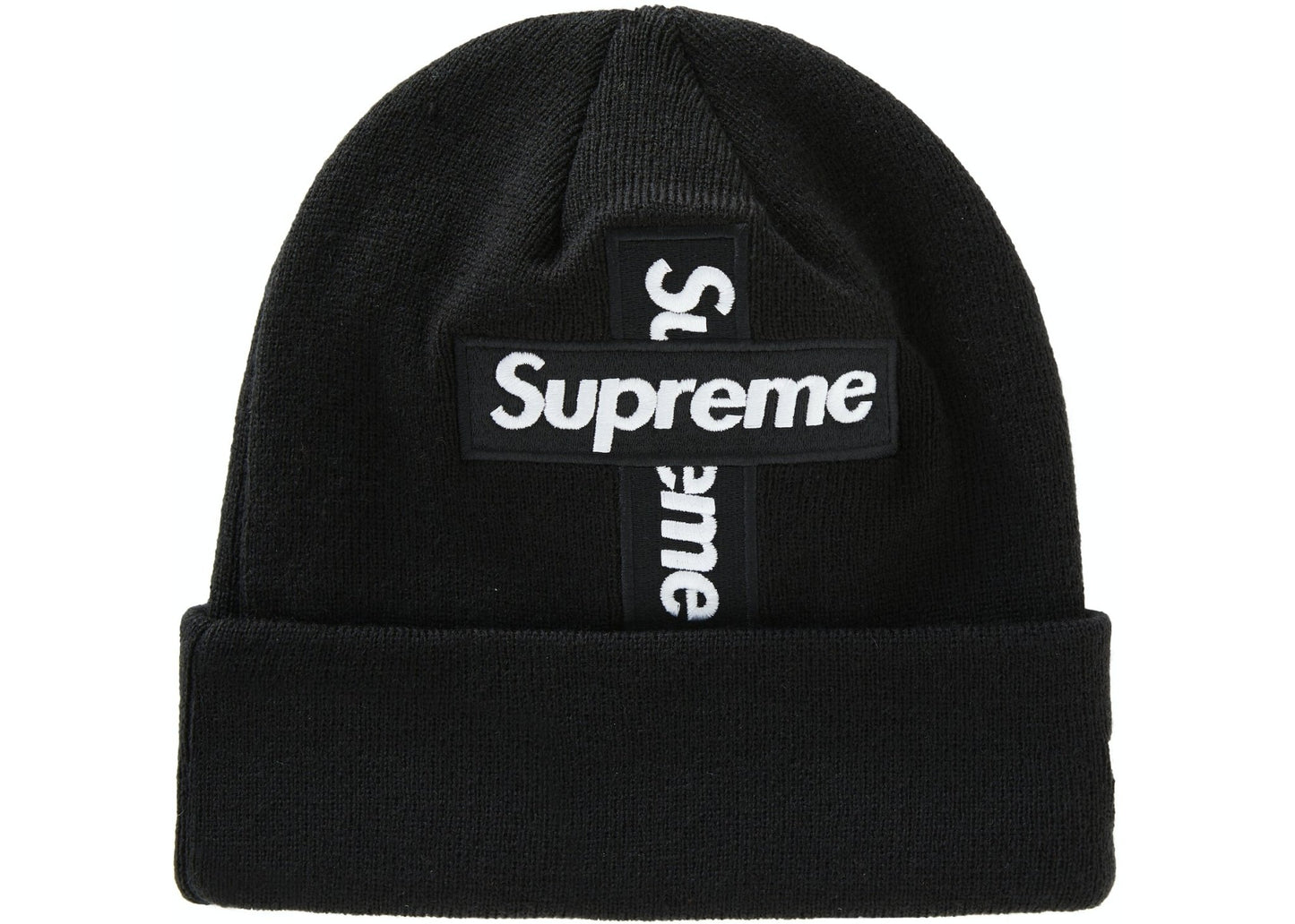 Supreme New Era Cross Box Logo Beanie Black シュプリーム ニューエラ クロス ボックス ロゴ ビーニー ブラック - VICTORIA SNKRS