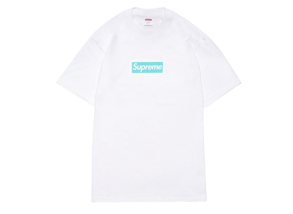 Supreme Tiffany & Co. Box Logo Tee White シュプリーム ティファニー ボックス ロゴ Tシャツ ホワイト - VICTORIA SNKRS