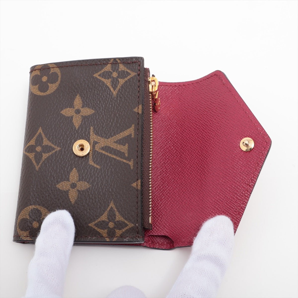 LOUIS VUITTON ルイヴィトン モノグラム ポルトフォイユゾエ M62932 フューシャ コンパクトウォレット【中古品】Sランク - VICTORIA SNKRS