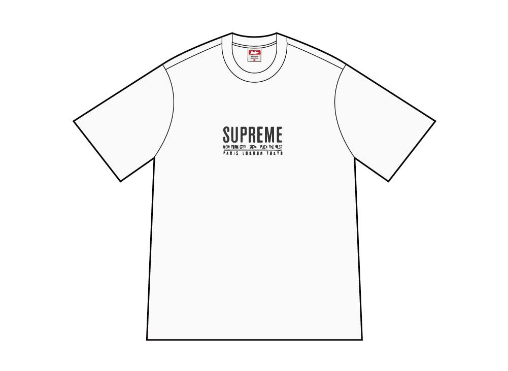 Supreme Paris Tee White シュプリーム パリ Tシャツ ホワイト - VICTORIA SNKRS