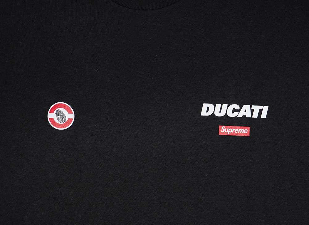 Supreme x Ducati Logos Tee Black シュプリーム ドゥカティ ロゴ Tシャツ ブラック - VICTORIA SNKRS