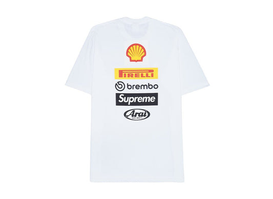 Supreme x Ducati Logos Tee White シュプリーム ドゥカティ ロゴ Tシャツ ホワイト - VICTORIA SNKRS