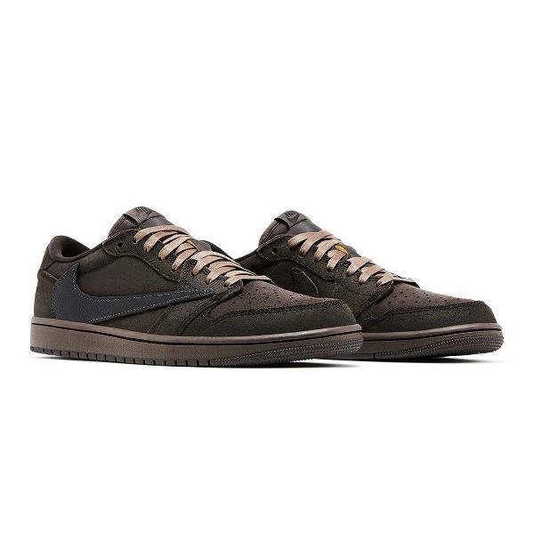 Travis Scott × Nike Air Jordan 1 Low OG SP Velvet Brown and Dark Mocha トラヴィススコット × ナイキ エアジョーダン1 ロー OG SP ベルベットブラウン アンド ダークモカ - VICTORIA SNKRS