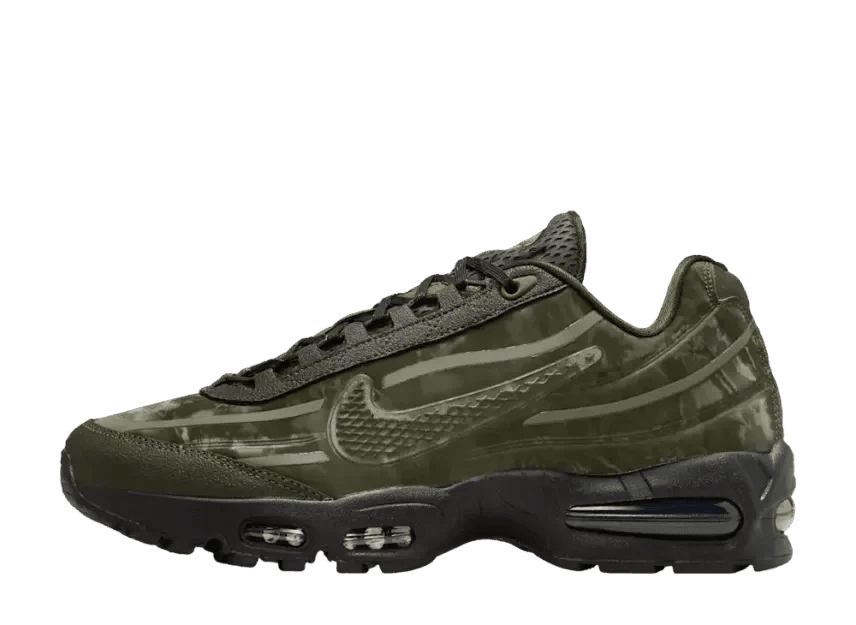 Worksout × Nike Air Max 95 Big Bubble Uniform Medium Olive and Sequoia　ワークスアウト × ナイキ エアマックス95 ビッグバブル "ユニフォーム ミディアムオリーブ アンド セコイア - 鑑定済レアスニーカー通販 Victoria SNKRS