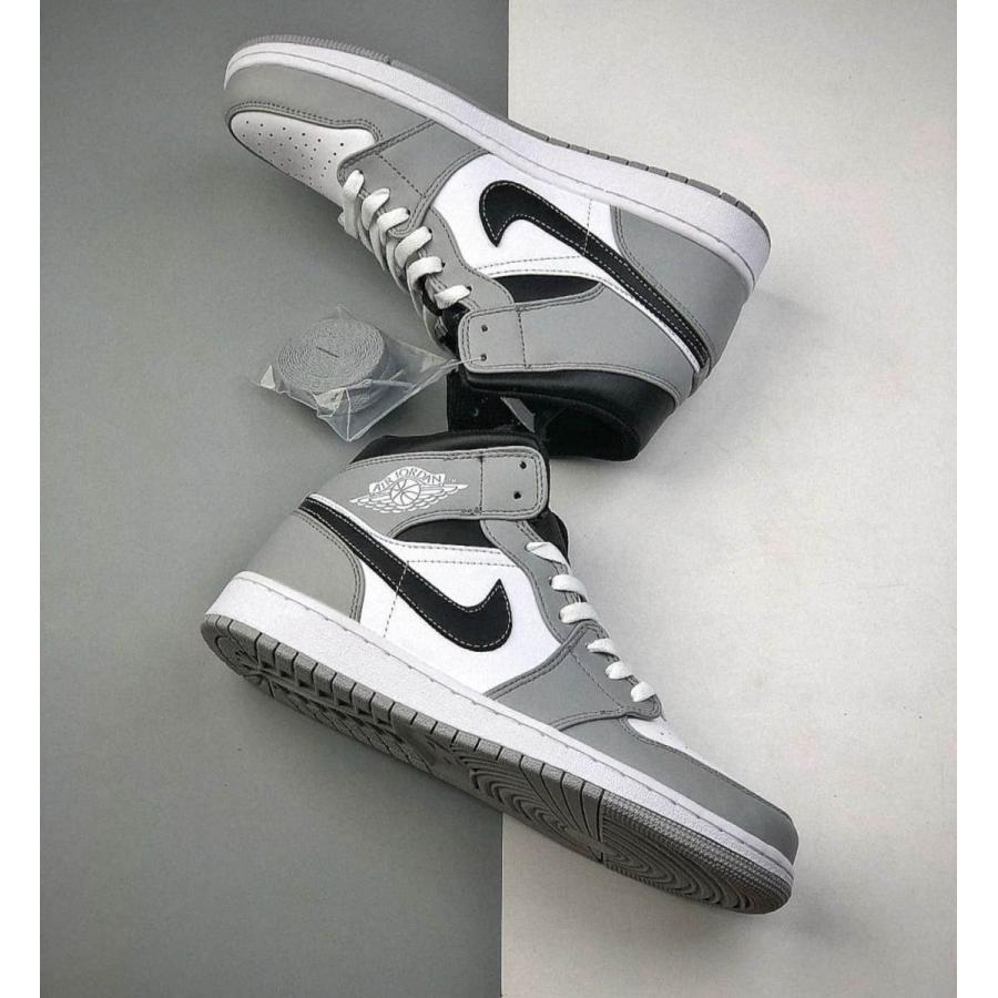 エアジョーダン1 ミッド グレー ホワイト アンスラサイト Nike Air Jordan 1 Mid Grey White Anthracite