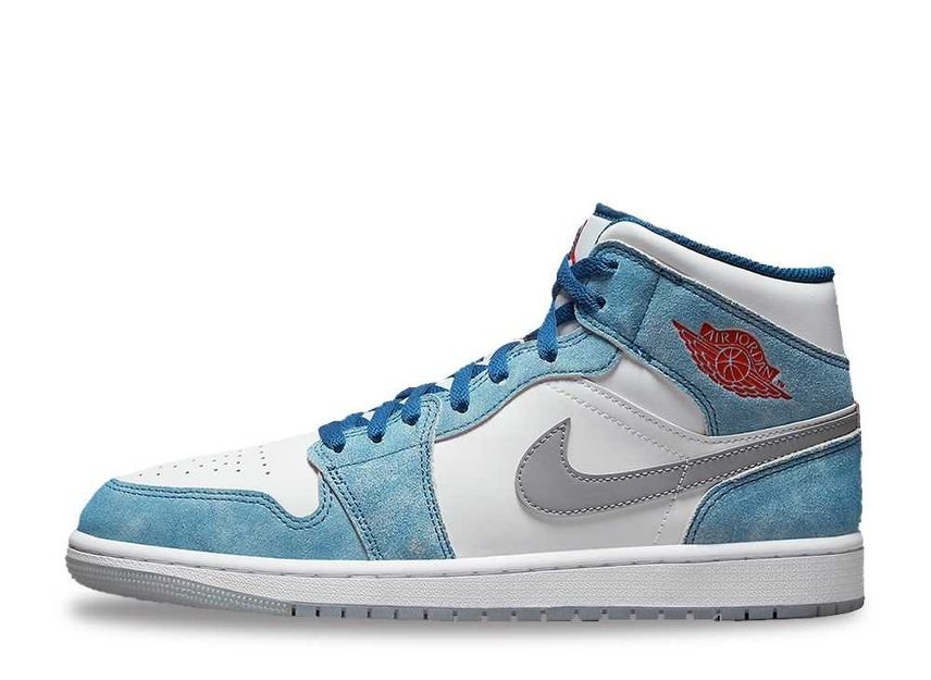 エアジョーダン1 ミッド ホワイト ユニバーシティーブルー Nike Air Jordan 1 Mid White University Blue - VICTORIA SNKRS