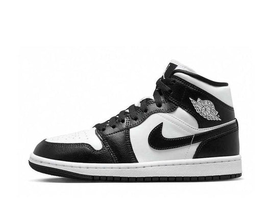 ナイキ ウィメンズ エアジョーダン1 ミッド ブラック ホワイト Nike WMNS Air Jordan 1 Mid Black White - VICTORIA SNKRS