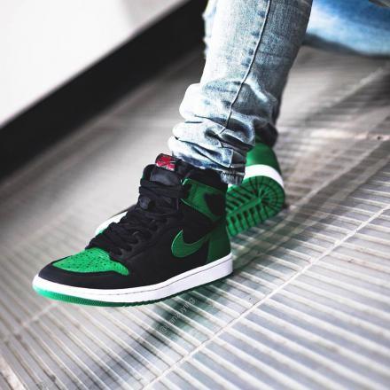 airjordan1 ジョーダン1 レトロ ハイ パイン グリーン ブラック - 靴