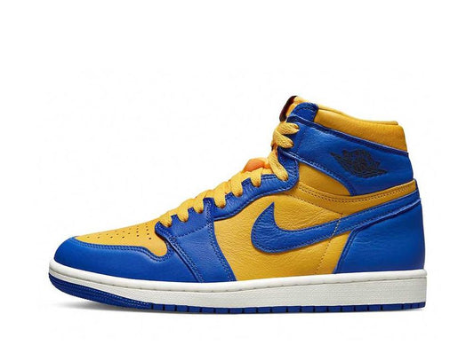 ナイキ ウィメンズ エアジョーダン1 ハイ OG ゲームロイヤル アンド バーシティメイズ Nike WMNS Air Jordan 1 High OG Game Royal and Varsity Maize - VICTORIA SNKRS