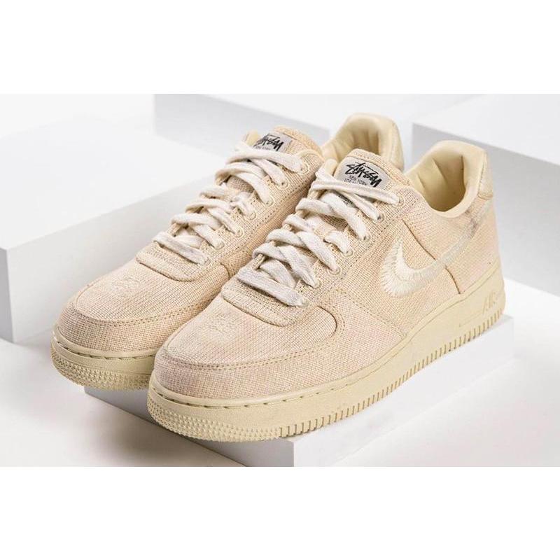 STUSSY NIKE AIR FORCE 1 LOW FOSSIL STONE