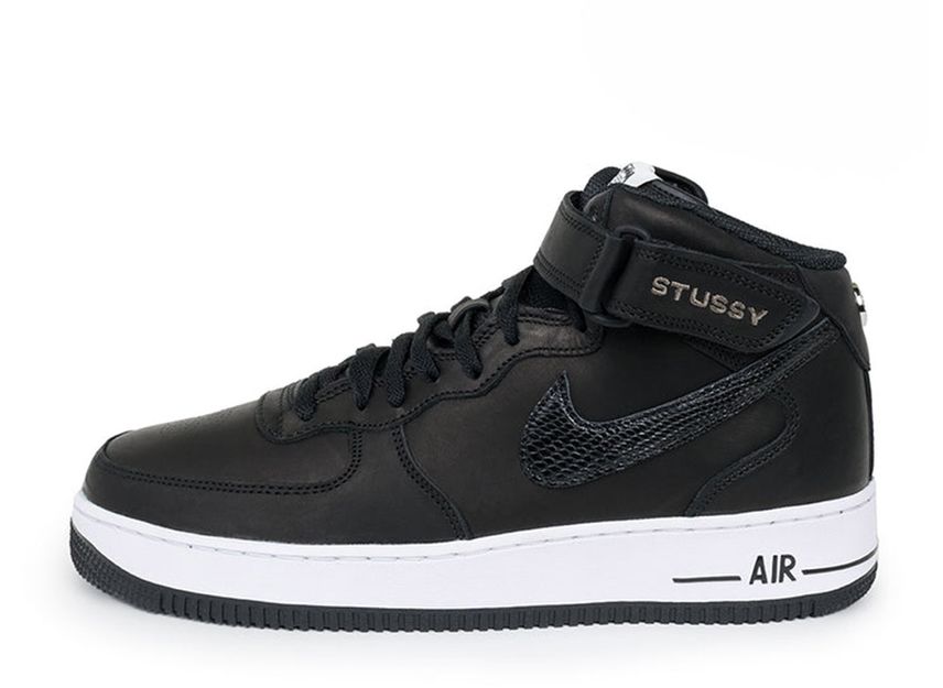 ステューシー×ナイキ エアフォース1 ミッド ブラック Stussy×Nike Air Force 1 Mid Black - VICTORIA SNKRS