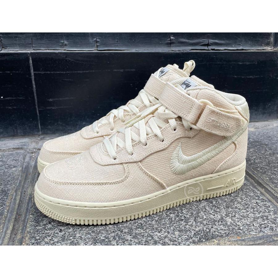 Stussy × Nike Air Force 1 Mid Fossilメンズ