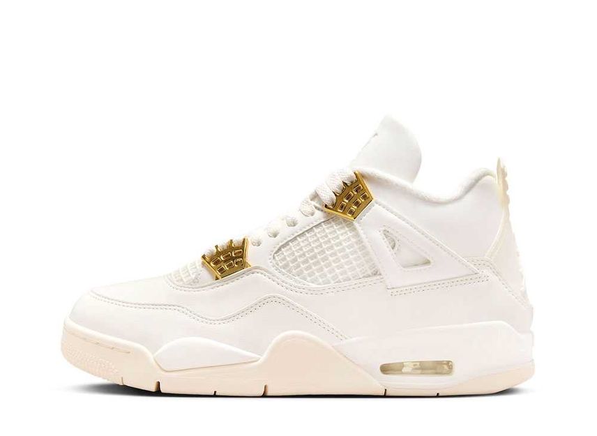 Nike WMNS Air Jordan 4 Retro White & Gold ナイキ ウィメンズ エアジョーダン4 レトロ ホワイト アンド ゴールド - VICTORIA SNKRS