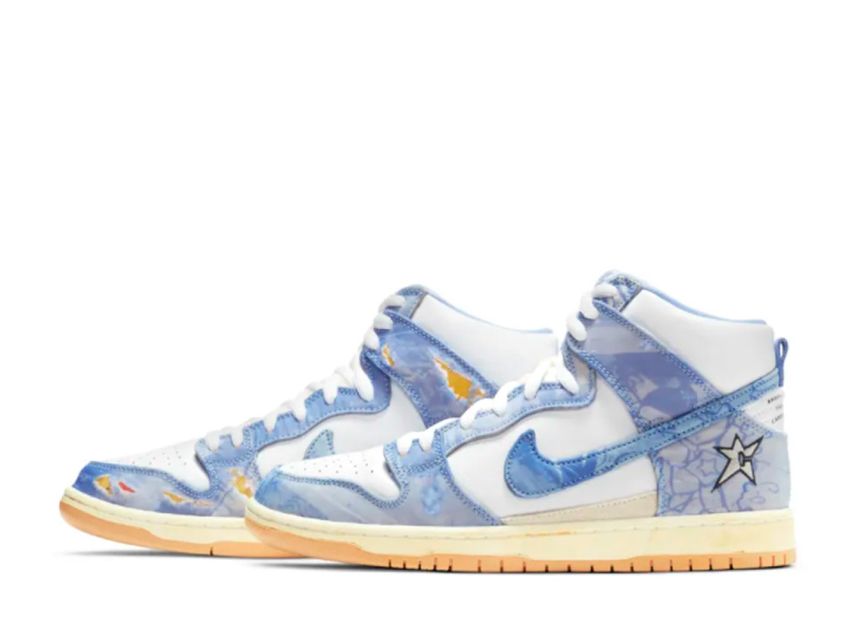 カーペットカンパニー×ナイキSB ダンク ハイ CARPET COMPANY×NIKE SB DUNK HIGH WHITE DARK SULFUR COCONUT MILK ROYAL PULSE - VICTORIA SNKRS