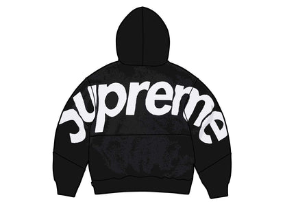 Supreme Big Logo Jacquard Hooded Sweatshirt Black シュプリーム ビッグ ロゴ ジャガード フーディー スウェットシャツ ブラック - VICTORIA SNKRS