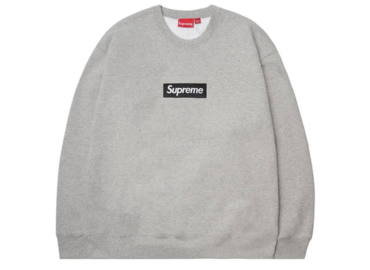 Supreme Box Logo Crewneck Heather Grey シュプリーム ボックス ロゴ クルーネック ヘザー グレー - VICTORIA SNKRS