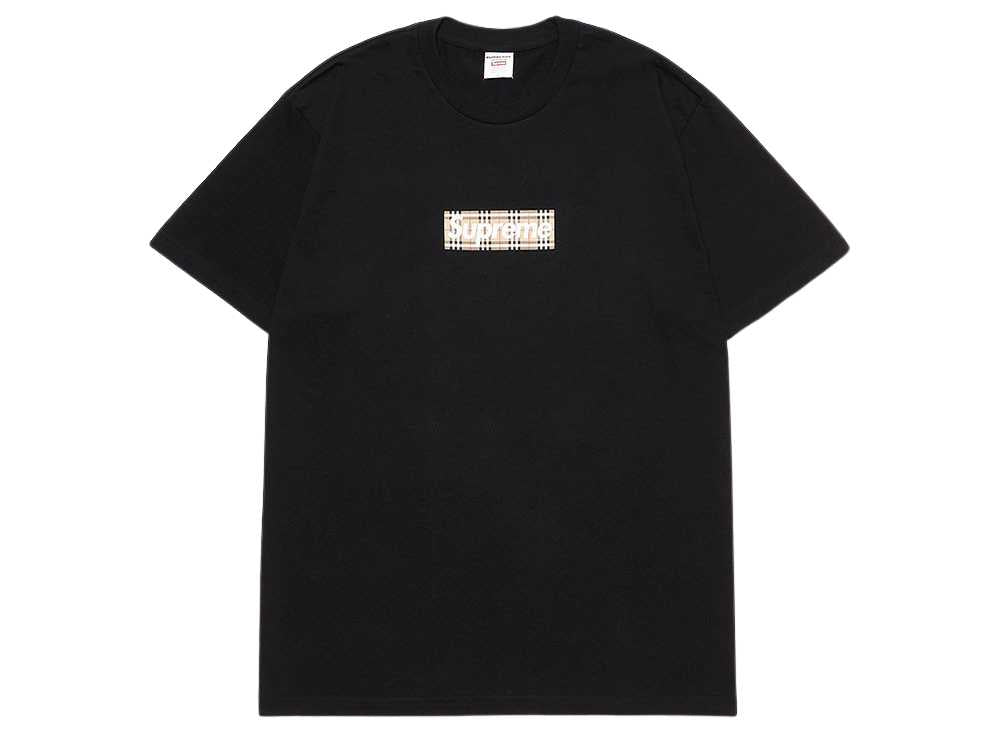 Supreme Burberry Box Logo Tee Black シュプリーム バーバリー ボックス ロゴ Tシャツ ブラック - VICTORIA SNKRS