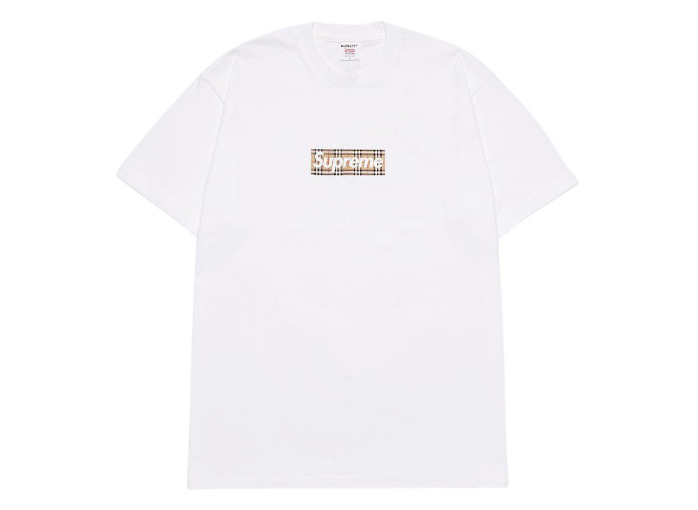 Supreme Burberry Box Logo Tee White シュプリーム バーバリー ボックス ロゴ Tシャツ ホワイト - VICTORIA SNKRS