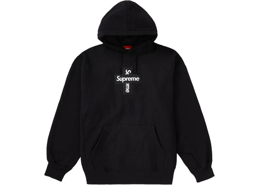 シュプリーム ボックス ロゴ Supreme Cross Box Logo Hooded Sweatshirt Black - VICTORIA SNKRS