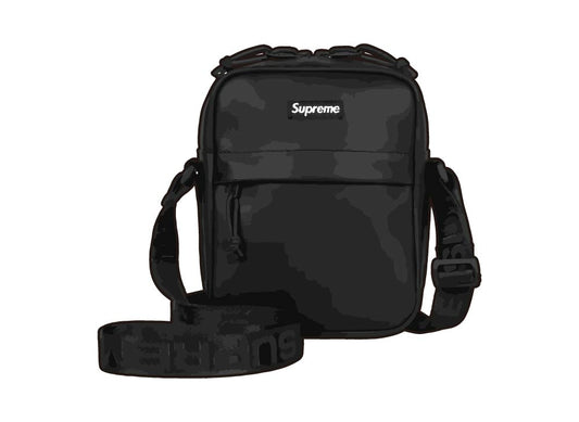 Supreme Leather Shoulder Bag Black シュプリーム レザー ショルダー バッグ ブラック - VICTORIA SNKRS