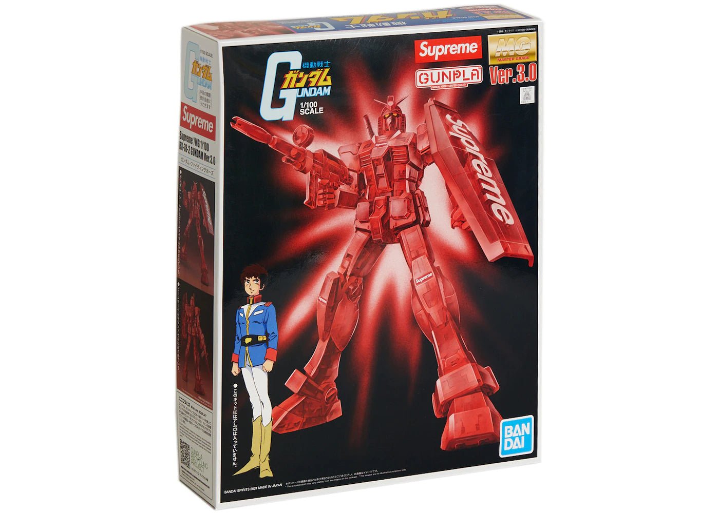 Supreme MG 1 100 RX-78-2 GUNDAM Ver.3.0 Red シュプリーム MG 1 100 RX-78-2 ガンダム Ver.3.0 レッド - VICTORIA SNKRS